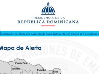 COE amplía alerta verde para 10 provincias y el Distrito Nacional