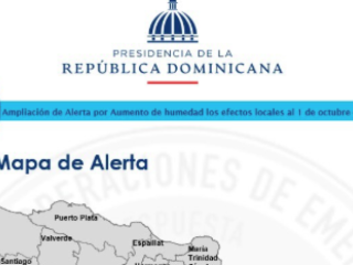 COE coloca siete provincias y el Distrito Nacional en alerta verde por aproximación de vaguada