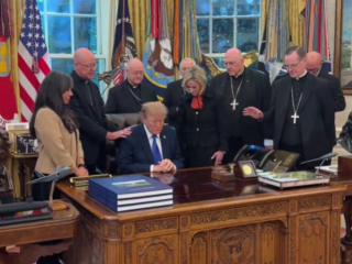Obispos oran junto a Trump: un gesto eclesial ante la influencia del mal